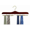 Wooden Tie Hanger - Walnut & Brass